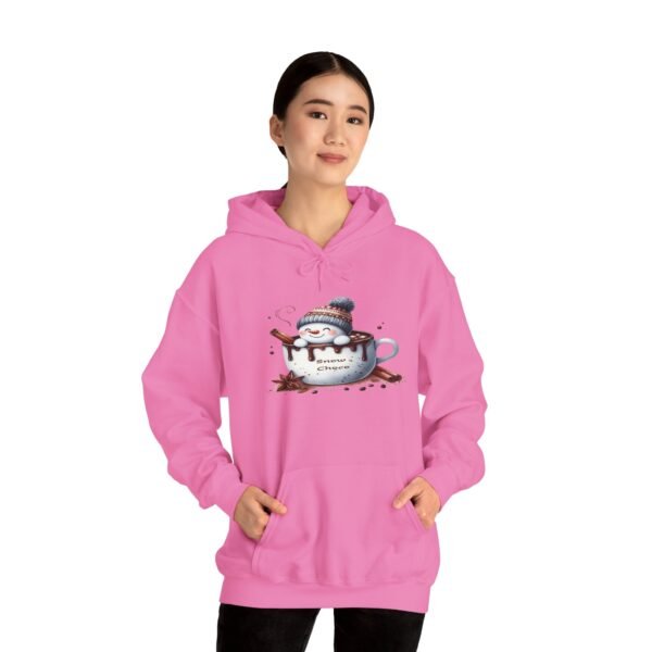 "Snow Choco - Adorable Hot Chocolate Winter Snowman Unisex Heavy Blend™ Hooded Sweatshirt for Men & Women - Image 32