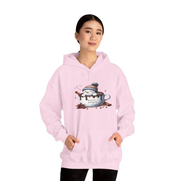 "Snow Choco - Adorable Hot Chocolate Winter Snowman Unisex Heavy Blend™ Hooded Sweatshirt for Men & Women - Image 26