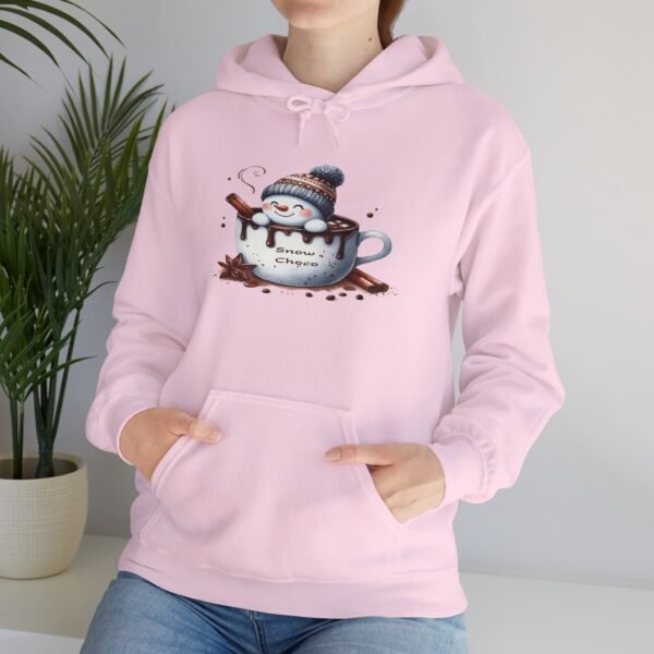 "Snow Choco - Adorable Hot Chocolate Winter Snowman Unisex Heavy Blend™ Hooded Sweatshirt for Men & Women - Image 24