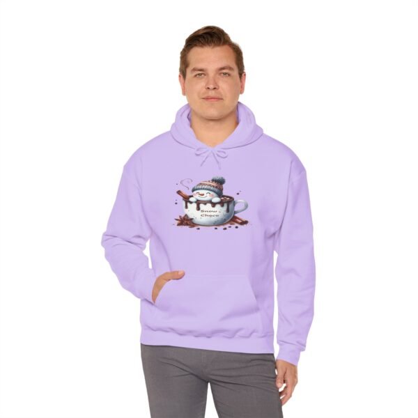 "Snow Choco - Adorable Hot Chocolate Winter Snowman Unisex Heavy Blend™ Hooded Sweatshirt for Men & Women - Image 17