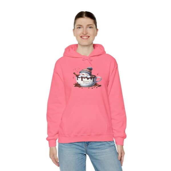 "Snow Choco - Adorable Hot Chocolate Winter Snowman Unisex Heavy Blend™ Hooded Sweatshirt for Men & Women - Image 39