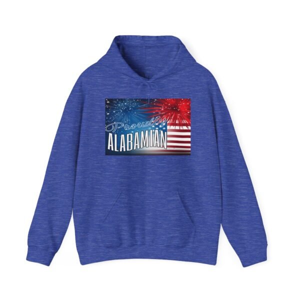 Proudly Alabamian Hoodie – Patriotic Fireworks & Flag Design Unisex Heavy Blend™ Hooded Sweatshirt - Image 17