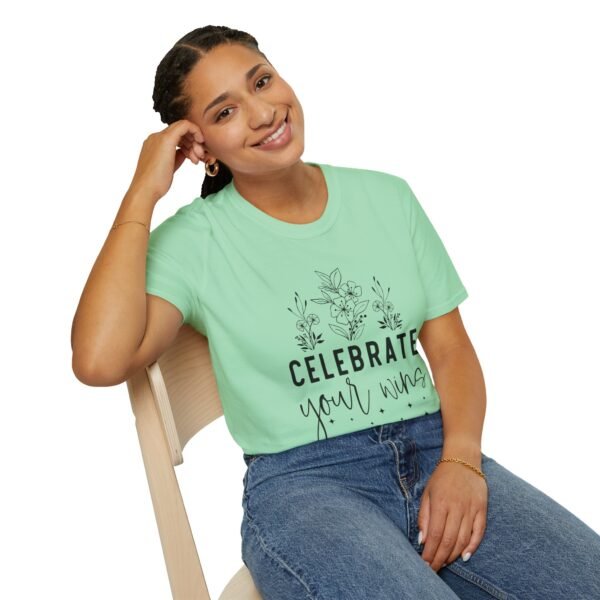 🎉"Celebrate Your Wins" – Every Victory Counts! 🏆Unisex Soft style T-Shirt - Image 9