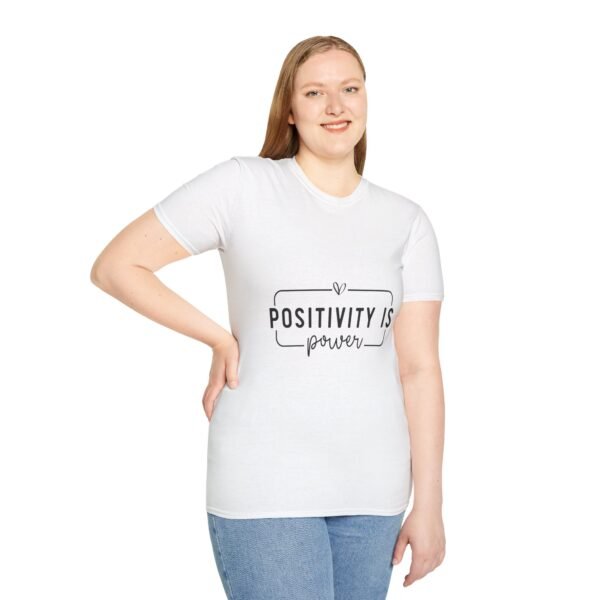 ⚡"Positivity is Power" – Spread Good Vibes Everywhere ✨Unisex Soft style T-Shirt - Image 13