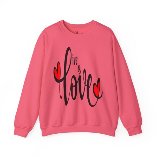 ❤️ "Live & Love"– Cozy Comfort ✨Unisex Heavy Blend™ Crewneck Sweatshirt - Image 2