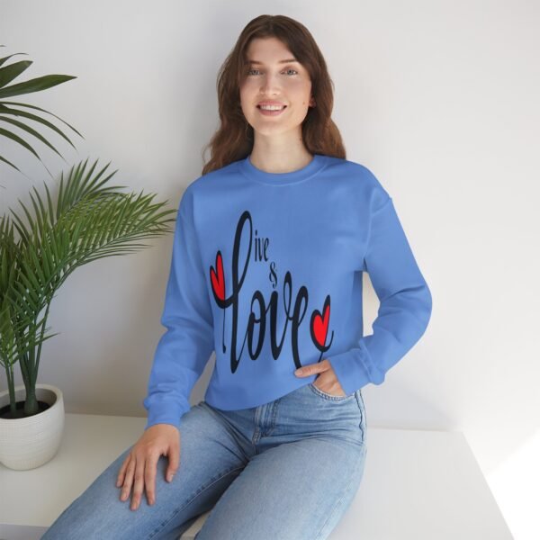 ❤️ "Live & Love"– Cozy Comfort ✨Unisex Heavy Blend™ Crewneck Sweatshirt - Image 22