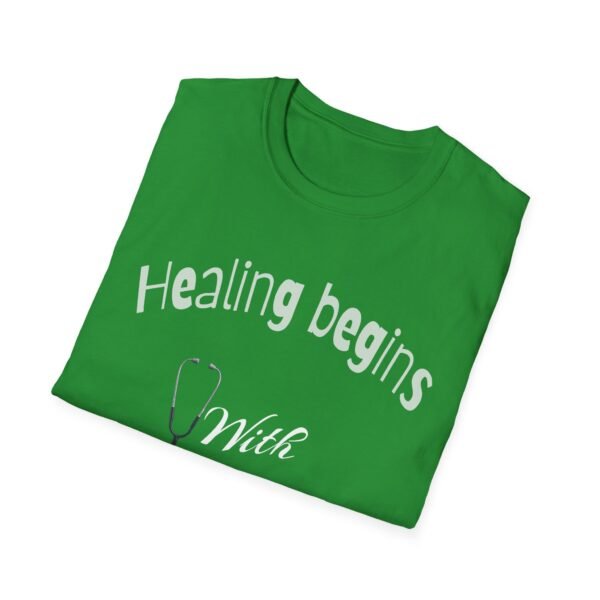 Healing Begins with a Nurse’s Touch – Comfort & Care Unisex Soft style T-Shirt - Image 25