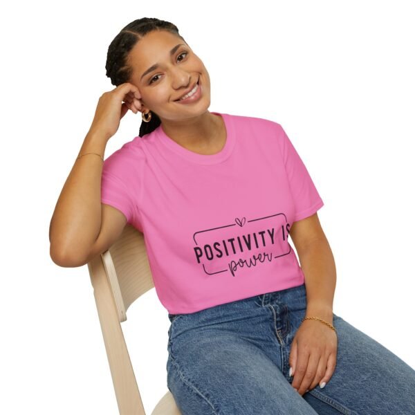 ⚡"Positivity is Power" – Spread Good Vibes Everywhere ✨Unisex Soft style T-Shirt - Image 46