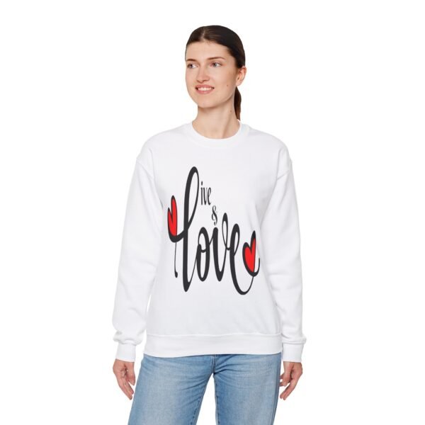 ❤️ "Live & Love"– Cozy Comfort ✨Unisex Heavy Blend™ Crewneck Sweatshirt - Image 11