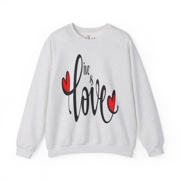 ❤️ "Live & Love"– Cozy Comfort ✨Unisex Heavy Blend™ Crewneck Sweatshirt - Image 13