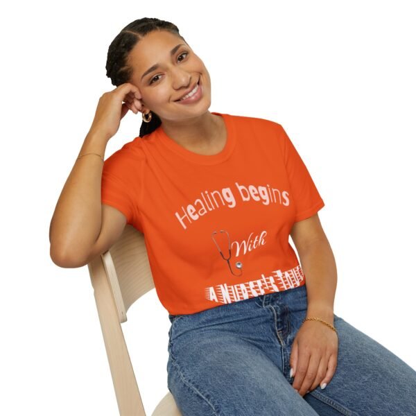 Healing Begins with a Nurse’s Touch – Comfort & Care Unisex Soft style T-Shirt - Image 20