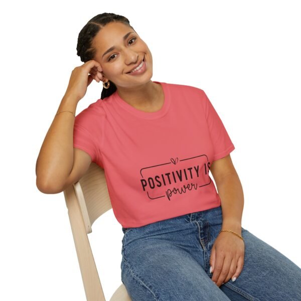 ⚡"Positivity is Power" – Spread Good Vibes Everywhere ✨Unisex Soft style T-Shirt - Image 22