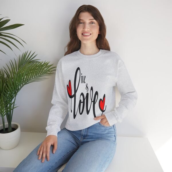 ❤️ "Live & Love"– Cozy Comfort ✨Unisex Heavy Blend™ Crewneck Sweatshirt - Image 17