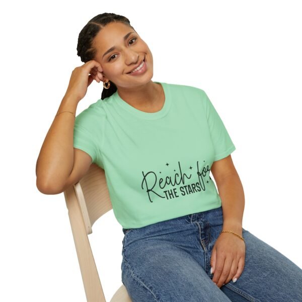 🚀 "Reach for the Stars" – Dream Big, Aim High ✨Unisex Soft style T-Shirt - Image 8