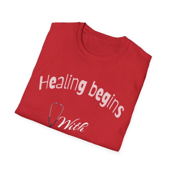 Healing Begins with a Nurse’s Touch – Comfort & Care Unisex Soft style T-Shirt - Image 6