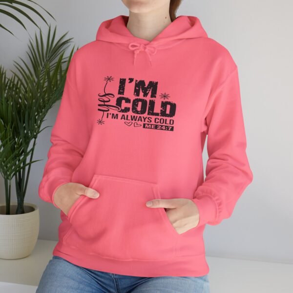 🧊 "Yes, I'm Cold – Always Cold, Me 24/7" Cozy Unisex Heavy Blend™ Hooded Sweatshirt ❄️ - Image 40