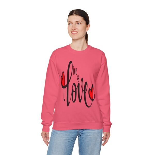 ❤️ "Live & Love"– Cozy Comfort ✨Unisex Heavy Blend™ Crewneck Sweatshirt - Image 6