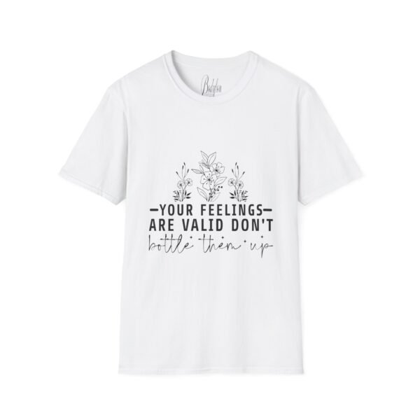 💙 "Your Feelings Are Valid – Don’t Bottle Them Up" – Speak Your Truth ✨Unisex Soft style T-Shirt - Image 9