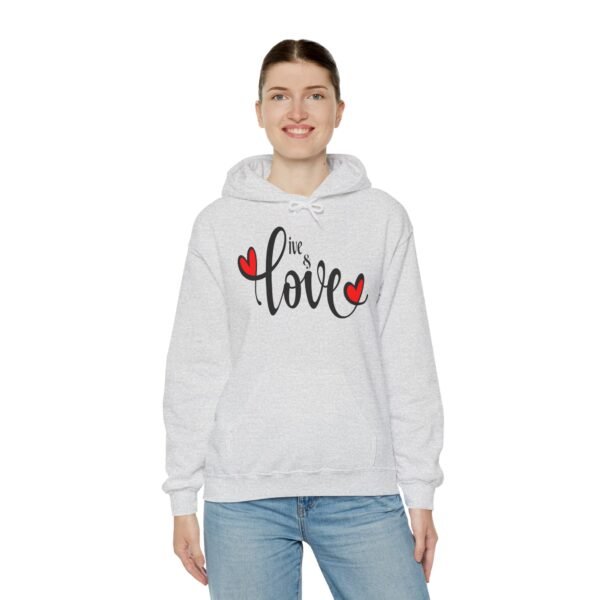 ❤️ "Live & Love"– Wear Love, Live Fully ✨Unisex Heavy Blend™ Hooded Sweatshirt - Image 11