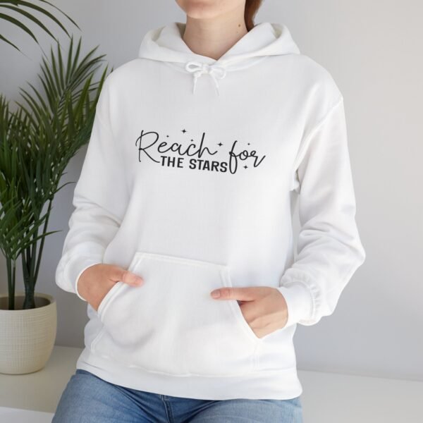 🚀 "Reach for the Stars" – Believe in Yourself & Achieve Greatness 🌟Unisex Heavy Blend™ Hooded Sweatshirt - Image 14