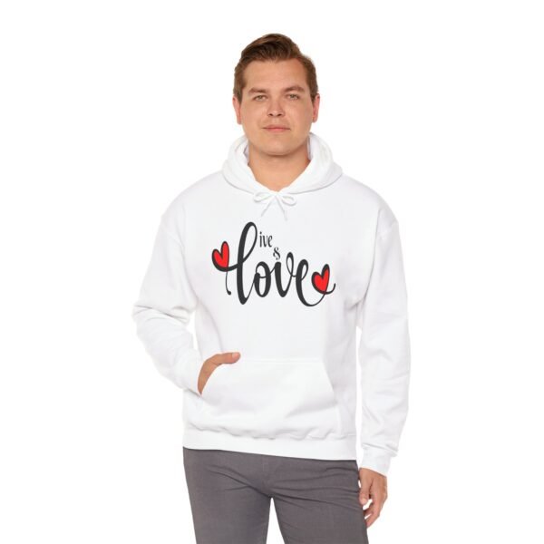 ❤️ "Live & Love"– Wear Love, Live Fully ✨Unisex Heavy Blend™ Hooded Sweatshirt