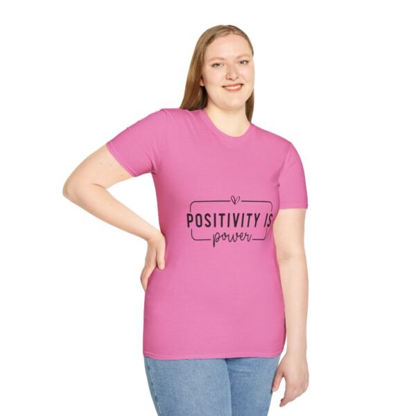 ⚡"Positivity is Power" – Spread Good Vibes Everywhere ✨Unisex Soft style T-Shirt - Image 45