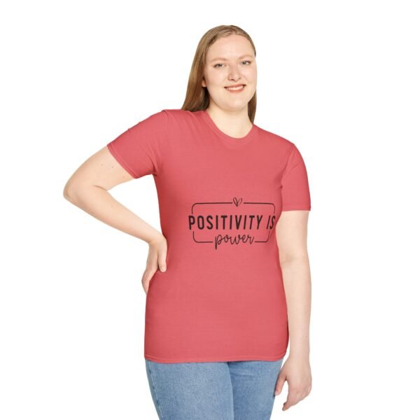 ⚡"Positivity is Power" – Spread Good Vibes Everywhere ✨Unisex Soft style T-Shirt - Image 21