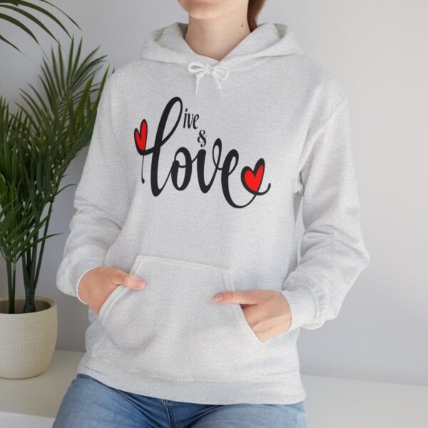 ❤️ "Live & Love"– Wear Love, Live Fully ✨Unisex Heavy Blend™ Hooded Sweatshirt - Image 13