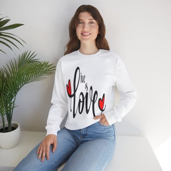 ❤️ "Live & Love"– Cozy Comfort ✨Unisex Heavy Blend™ Crewneck Sweatshirt - Image 12