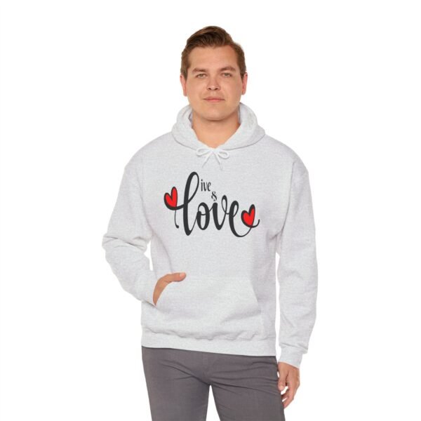 ❤️ "Live & Love"– Wear Love, Live Fully ✨Unisex Heavy Blend™ Hooded Sweatshirt - Image 12