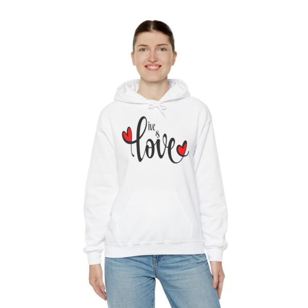 ❤️ "Live & Love"– Wear Love, Live Fully ✨Unisex Heavy Blend™ Hooded Sweatshirt - Image 6