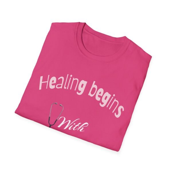 Healing Begins with a Nurse’s Touch – Comfort & Care Unisex Soft style T-Shirt - Image 39