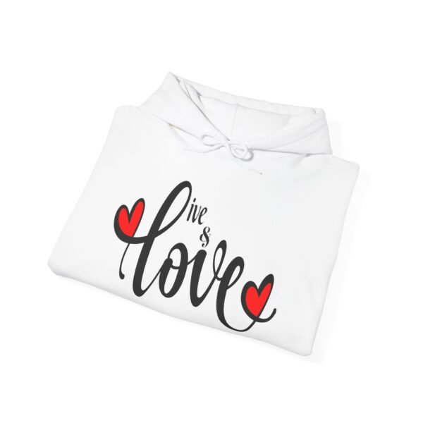 ❤️ "Live & Love"– Wear Love, Live Fully ✨Unisex Heavy Blend™ Hooded Sweatshirt - Image 5